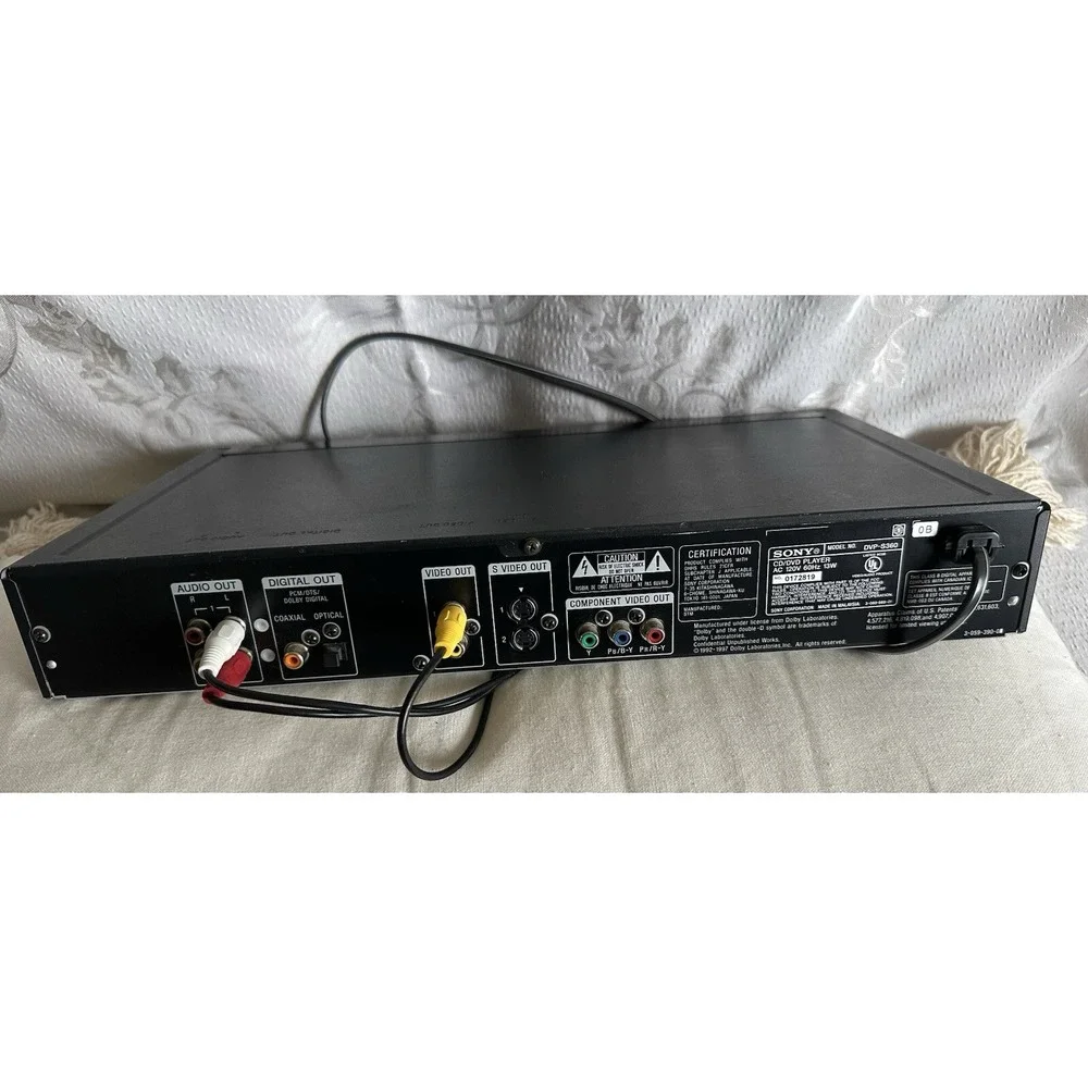 Sony CD/DVD Player Digital Cinema Sound Home Theater DVP-S360 Tested & Works